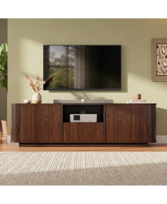 70-inch Modern TV Stand for TVs up to 80'' with Storage and Curved Corners