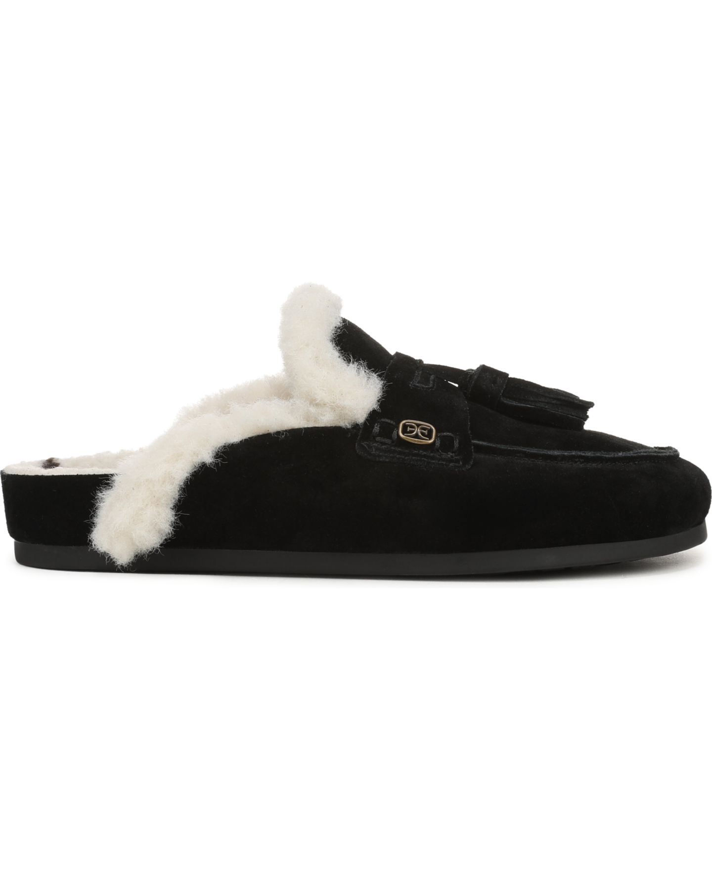 Женские сабо Sam Edelman Astrid Cozy Slip-On Mules, цвет: Чёрный замшевый — фото 2