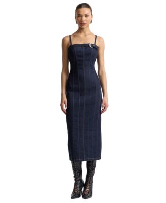 Women's Seamed Midi Dress
