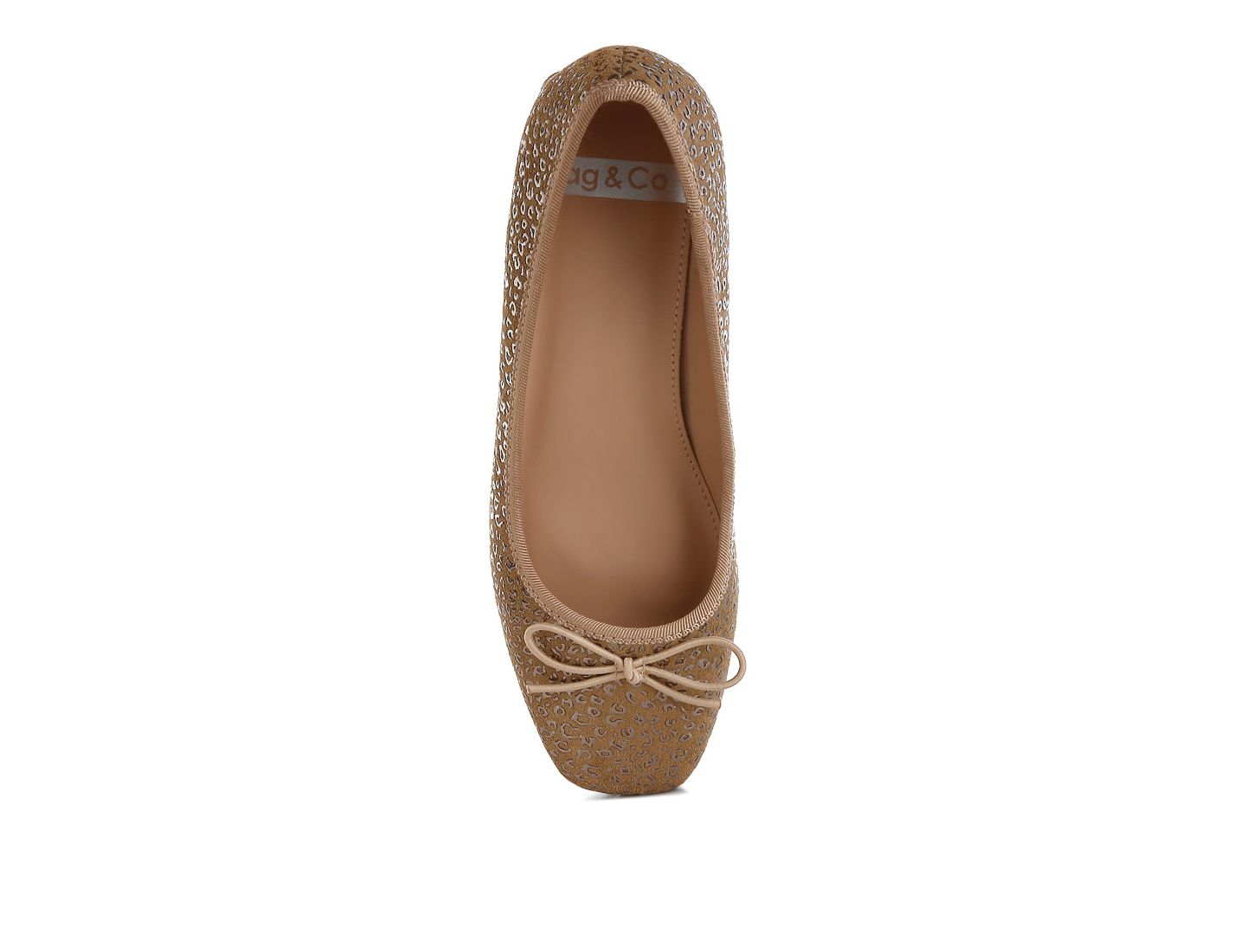 Женские туфли Rag & Co Ningen Leopard Print Block Heel s Ballerinas, цвет: Бежевый / Хаки — фото 7