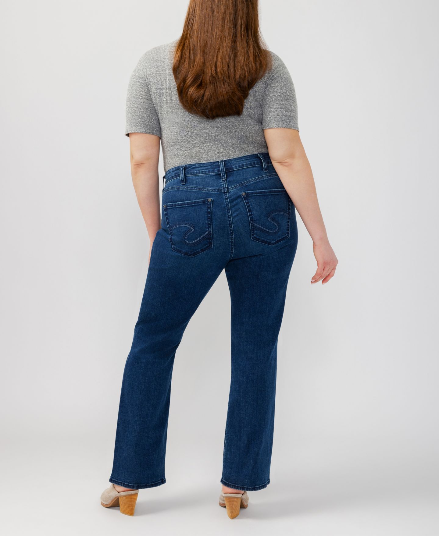 Женские джинсы Silver Jeans Co. Plus Size Avery Curvy Fit Bootcut, цвет: Filtered Heart — фото 6