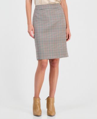 Women's Plaid Pencil Skirt