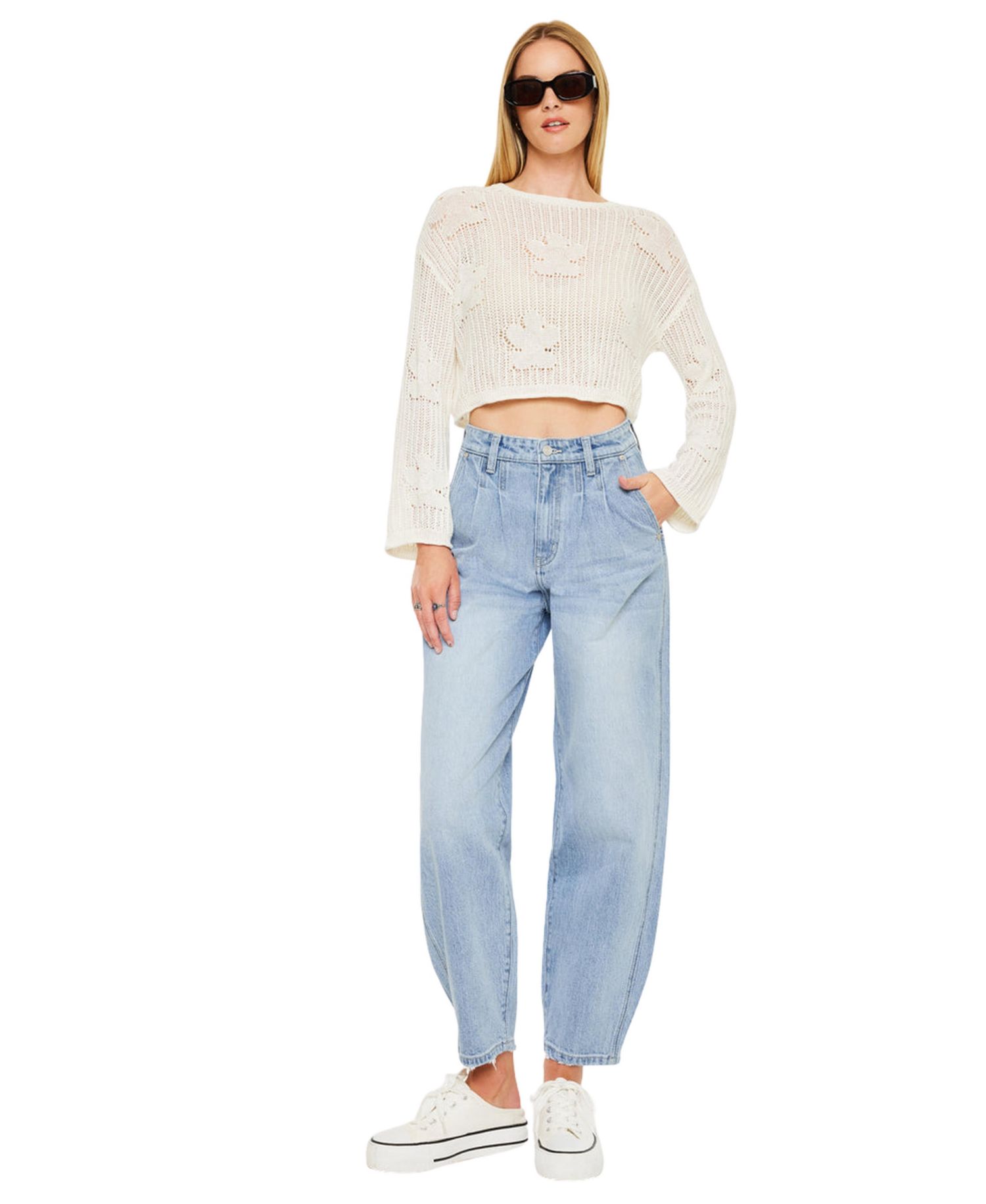 Women's Rea Ultra High Rise Tapered Wide-Leg Jeans