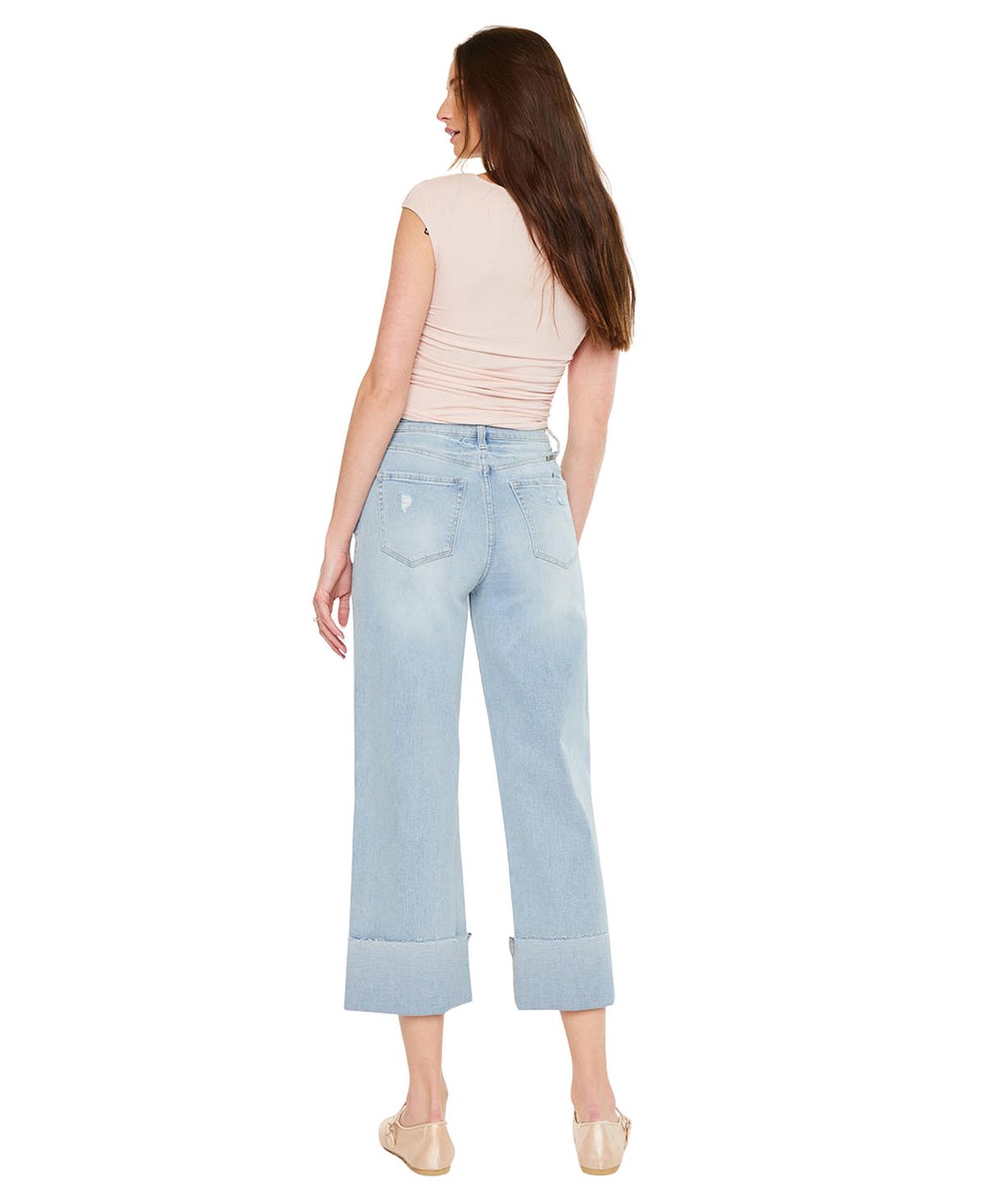 KanCan Women's Sully 90's Crop Wide-Leg Jeans view 6 — MAYCSS fashion products