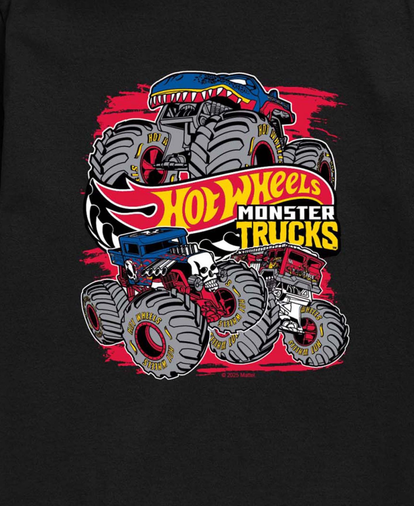 Футболка Hot Wheels Monster Truck Logo Short-Sleeve Graphic для мальчиков-малышей, цвет: Чёрный — фото 3