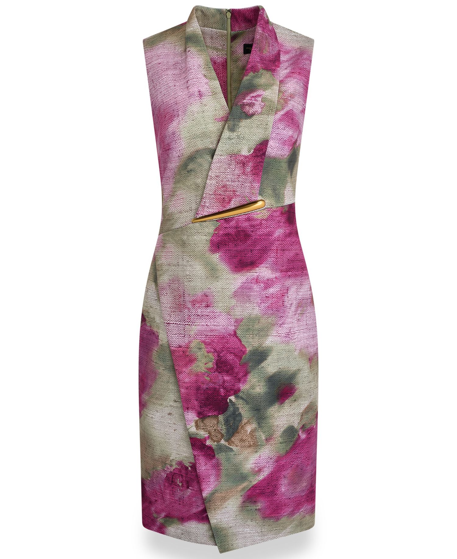 Women's Floral Sheath Hardware Dress