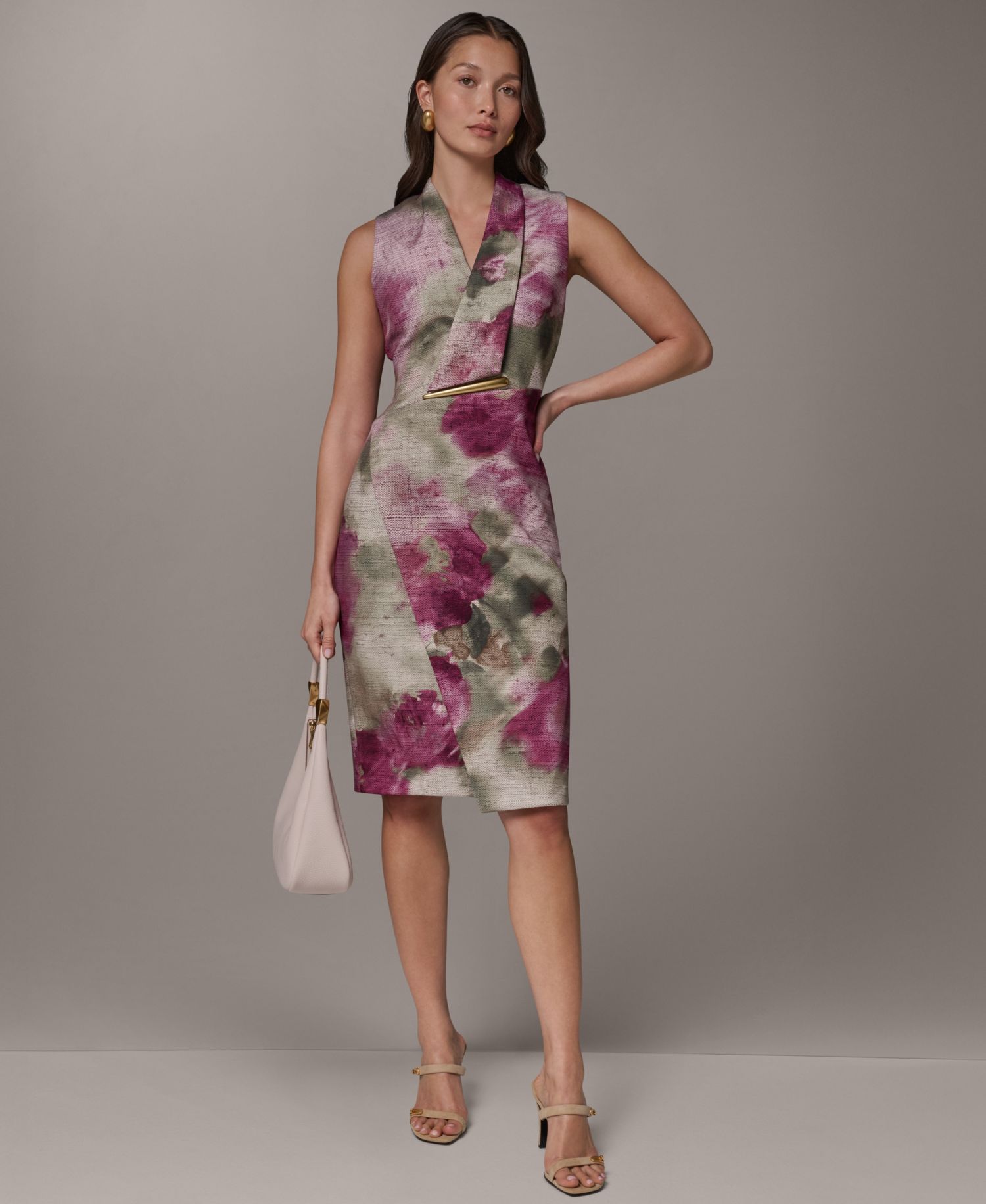Women's Floral Sheath Hardware Dress