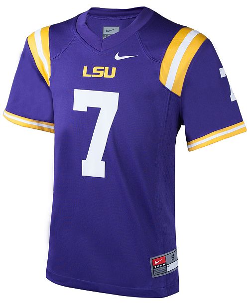 Nike 7 Lsu Tigers Replica Football Game Jersey Big Boys 8 20