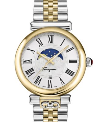Women's Ora Moonphase Two-Tone Stainless Steel Bracelet Watch 40mm