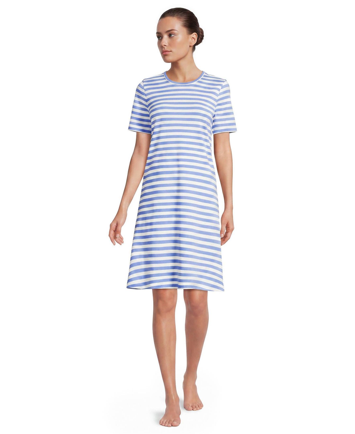 Women's Cotton Interlock Short Sleeve Knee Length Gown
