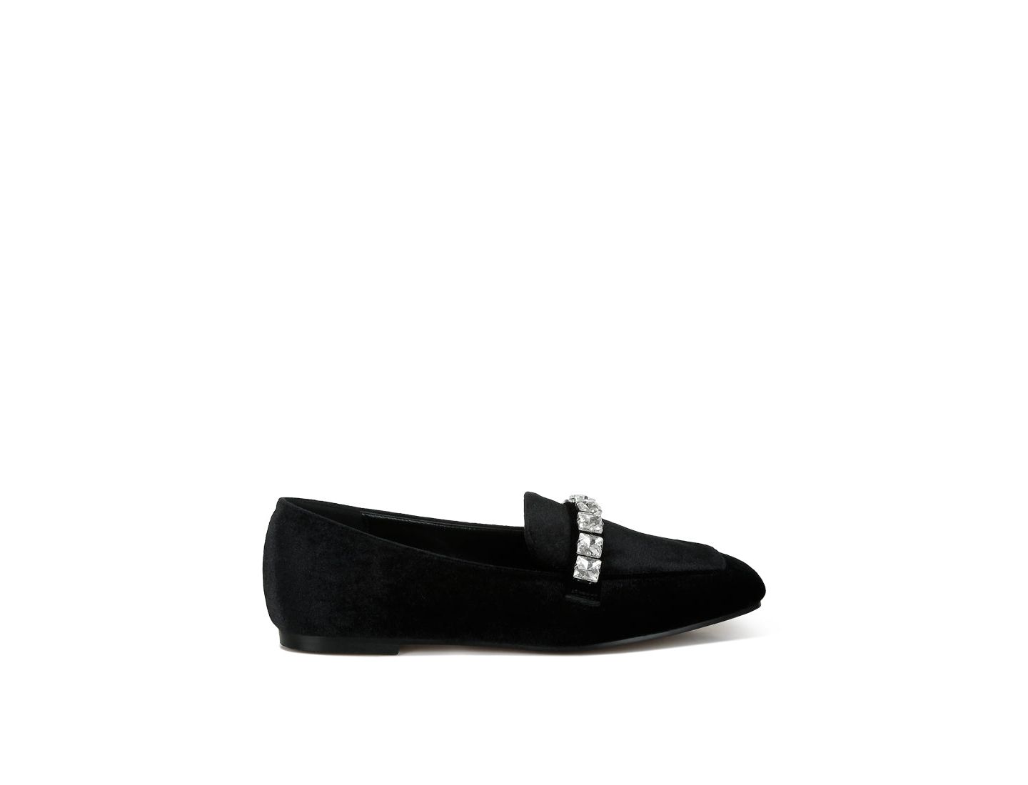 Женские туфли Rag & Co Kyari Velvet Diamante Strap, цвет: Чёрный — фото 6