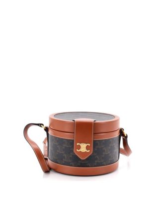 Medium Tambour Bag Triomphe Coated Canvas