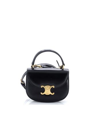 Mini Triomphe Besace Clea Top Handle Flap Bag Leather