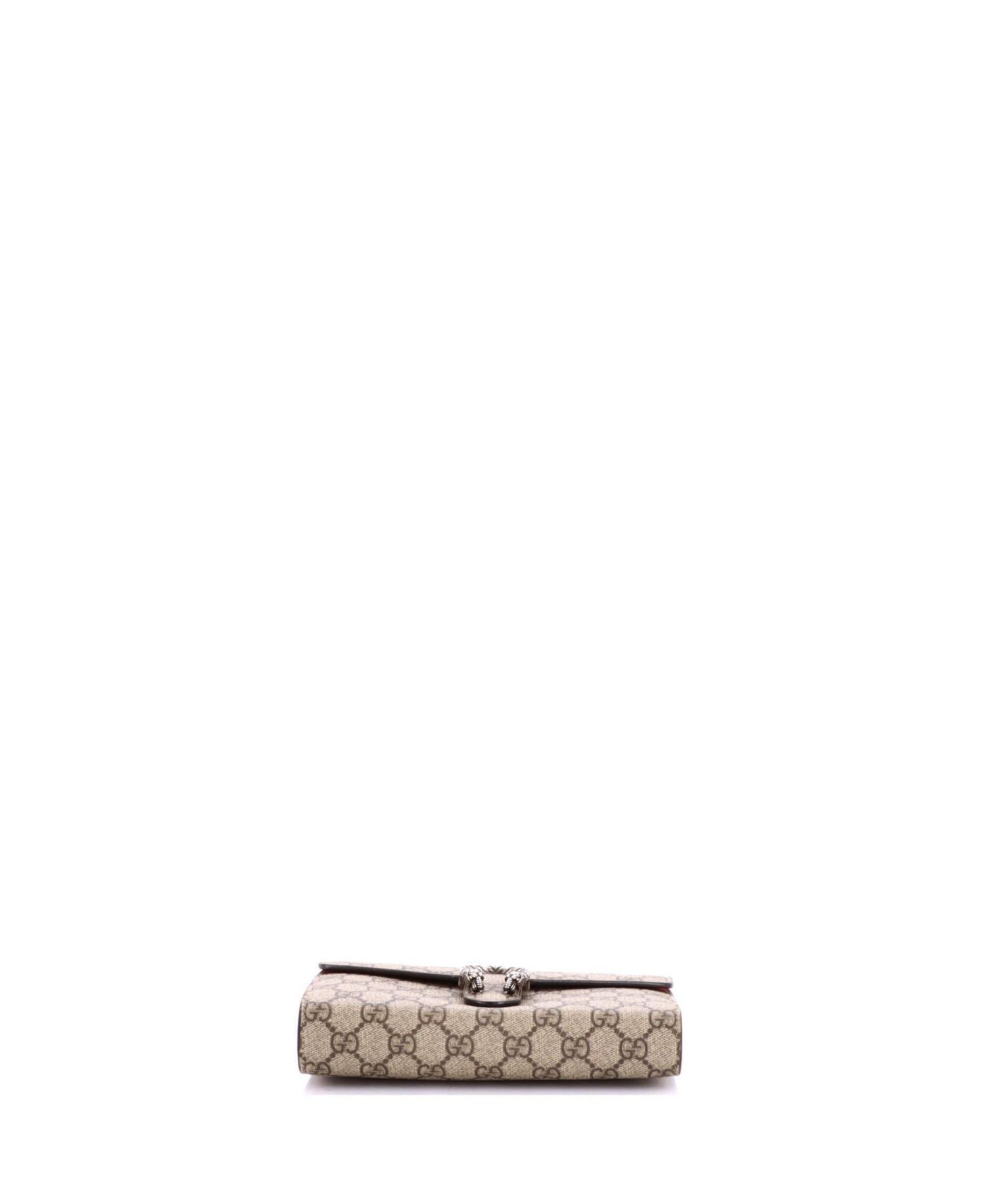 Small Dionysus Chain Wallet GG Coated Canvas