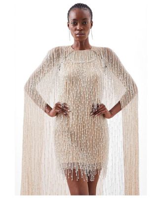 macy's silver sequin dress Maizy Flower  Theme NYC This bold piece is perfect for concerts or a party Women's Silver Embellished/Sequin Holiday Dresses