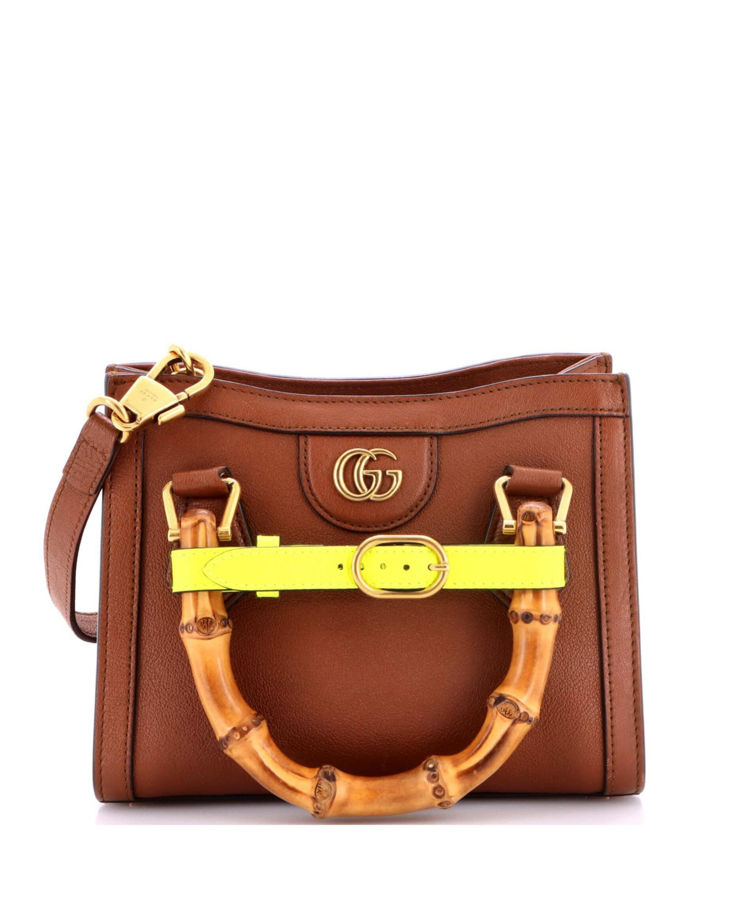 Mini Diana NM Bamboo Handle Tote Leather