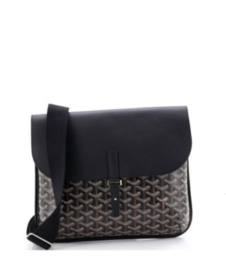 Coursier Messenger Bag Coated Canvas and Leather