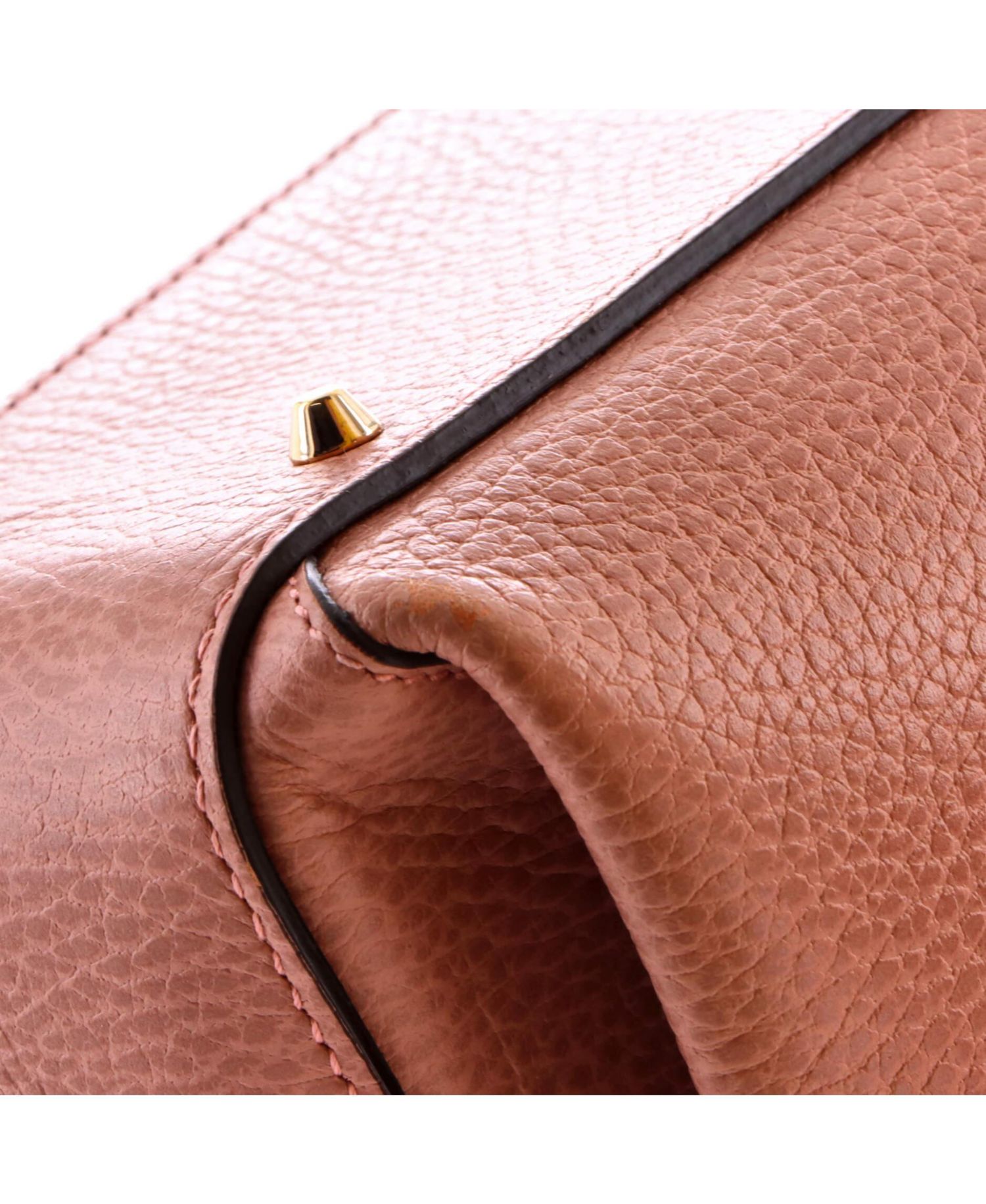 Medium Interlocking Top Handle Bag Leather