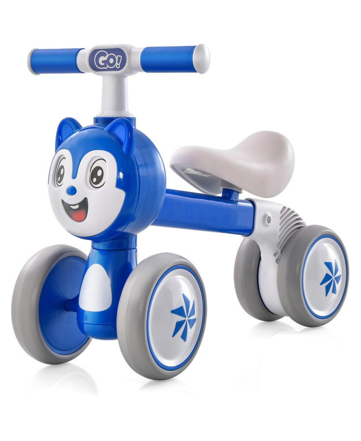 Детская игрушка Slickblue Lightweight Baby Balance Bike with 4 Wheels No Pedal Design, цвет: Синий — фото 1