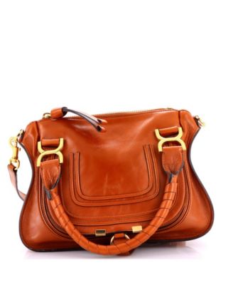 Small Marcie Satchel Leather