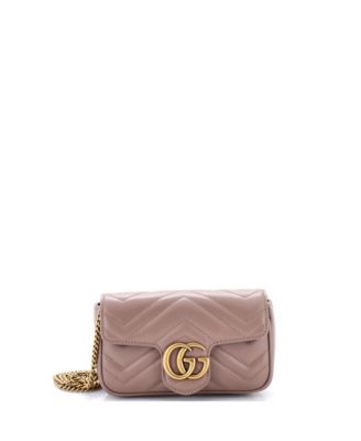 Super Mini GG Marmont Flap Bag Matelasse Leather