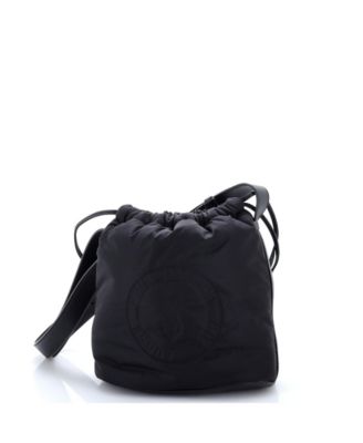 Rive Gauche Drawstring Bucket Bag Padded Nylon
