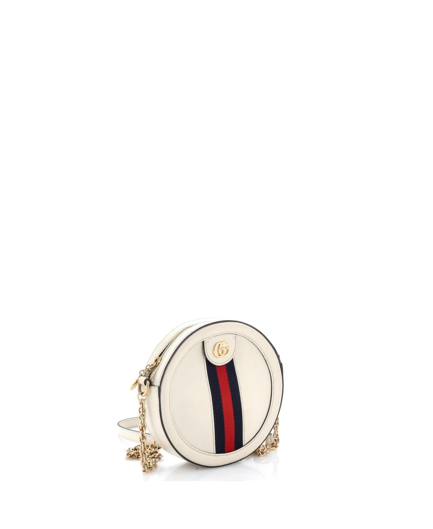 Mini Ophidia Round Shoulder Bag Leather