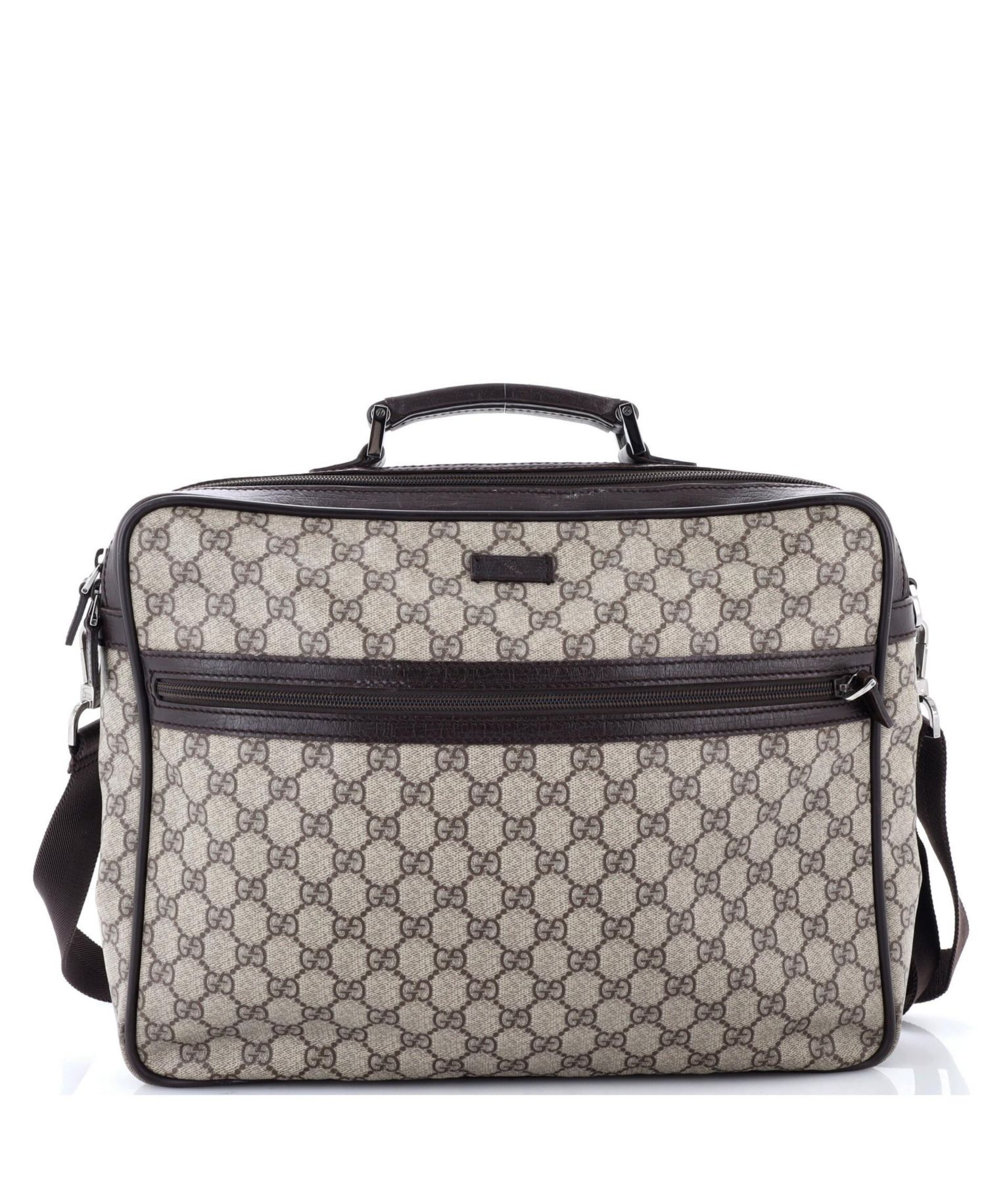 Large Front Zip Camera Bag GG Coated Canvas