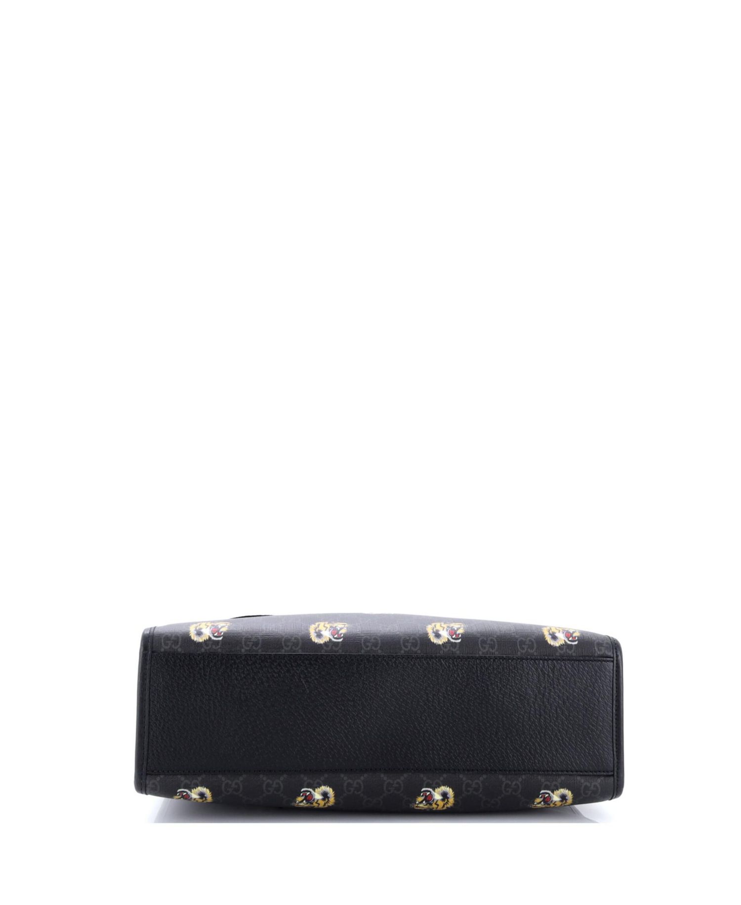 Tall Interlocking G Patch Web Strap Convertible Tote Printed GG Coated Canvas