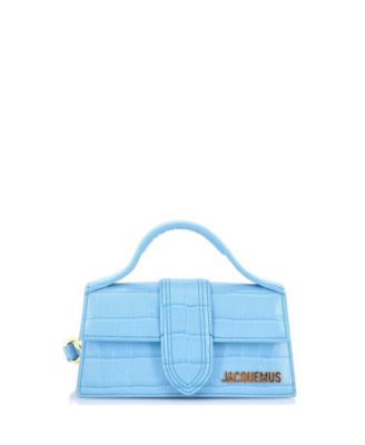 Mini Le Bambino Top Handle Flap Bag Embossed Leather