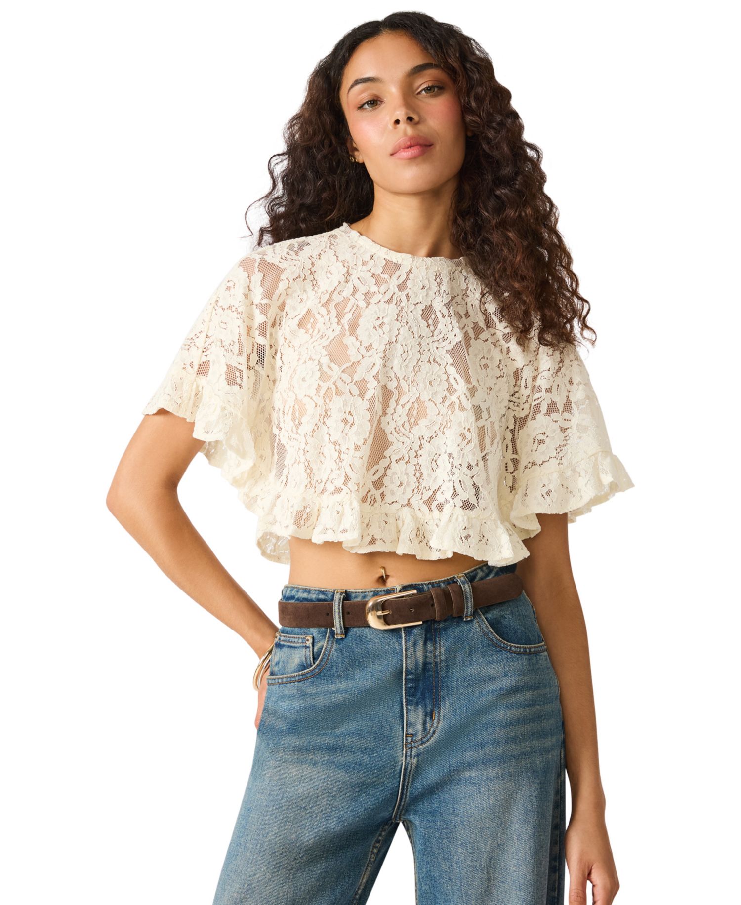 Feathered Edge Buckle Closure Belt