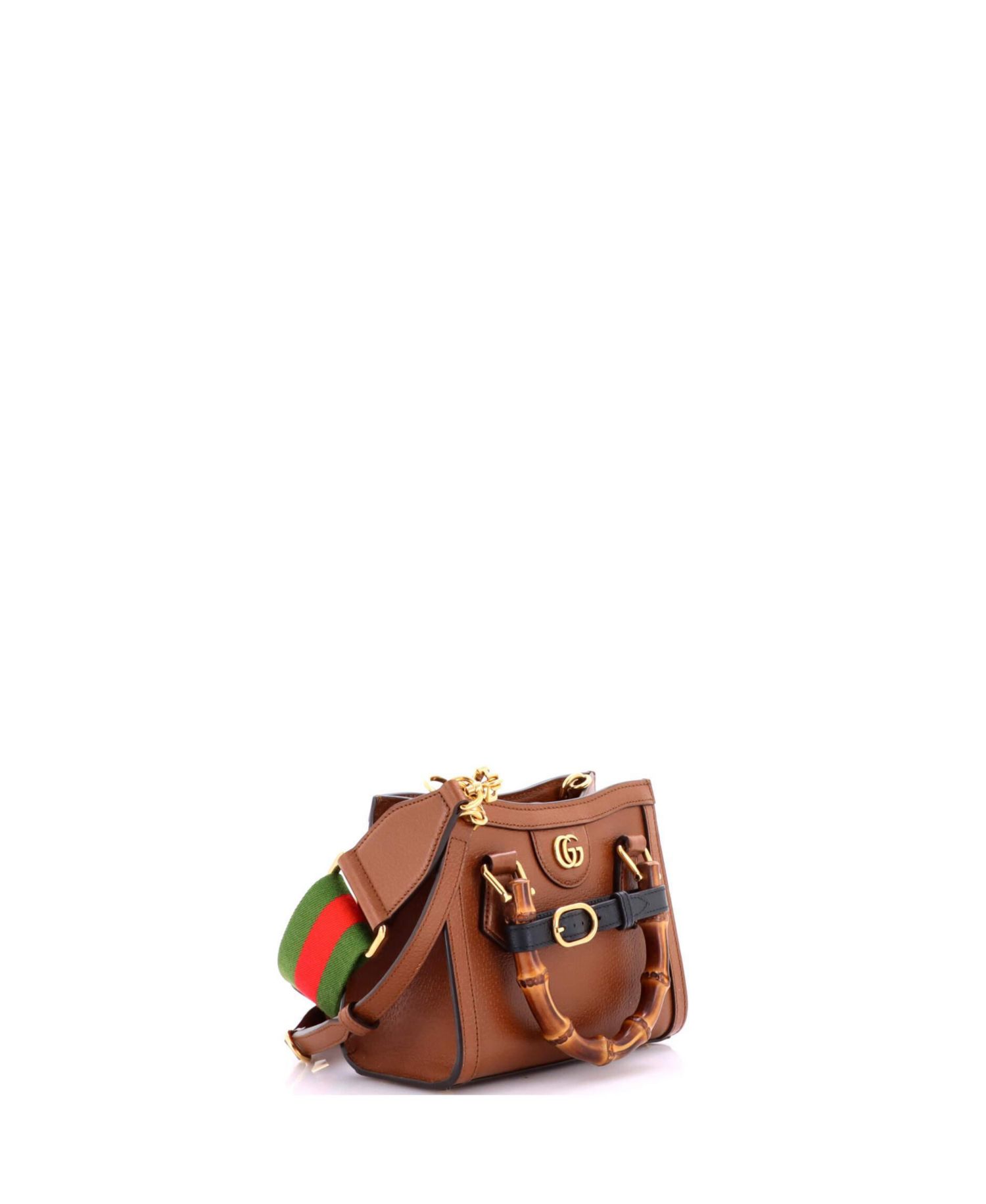 Mini Diana NM Bamboo Handle Tote Leather