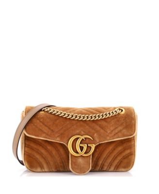 Small GG Marmont Flap Bag Matelasse Velvet