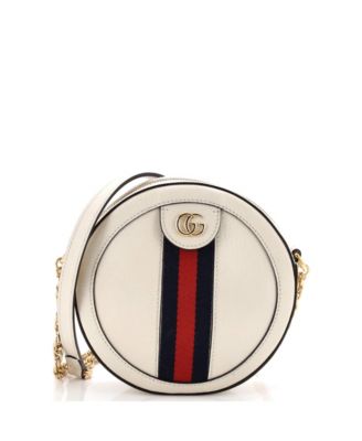 Mini Ophidia Round Shoulder Bag Leather