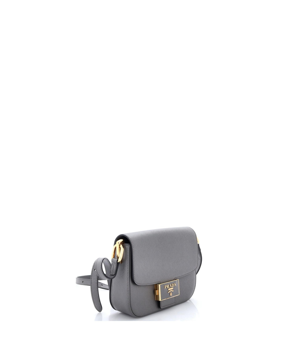 Pre-Owned Prada Small Embleme Flap Bag Saffiano Leather