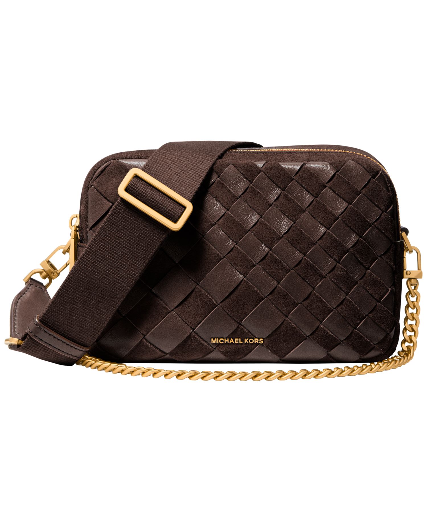 Bryant Medium Double Zip Chain Camera Crossbody Handbag