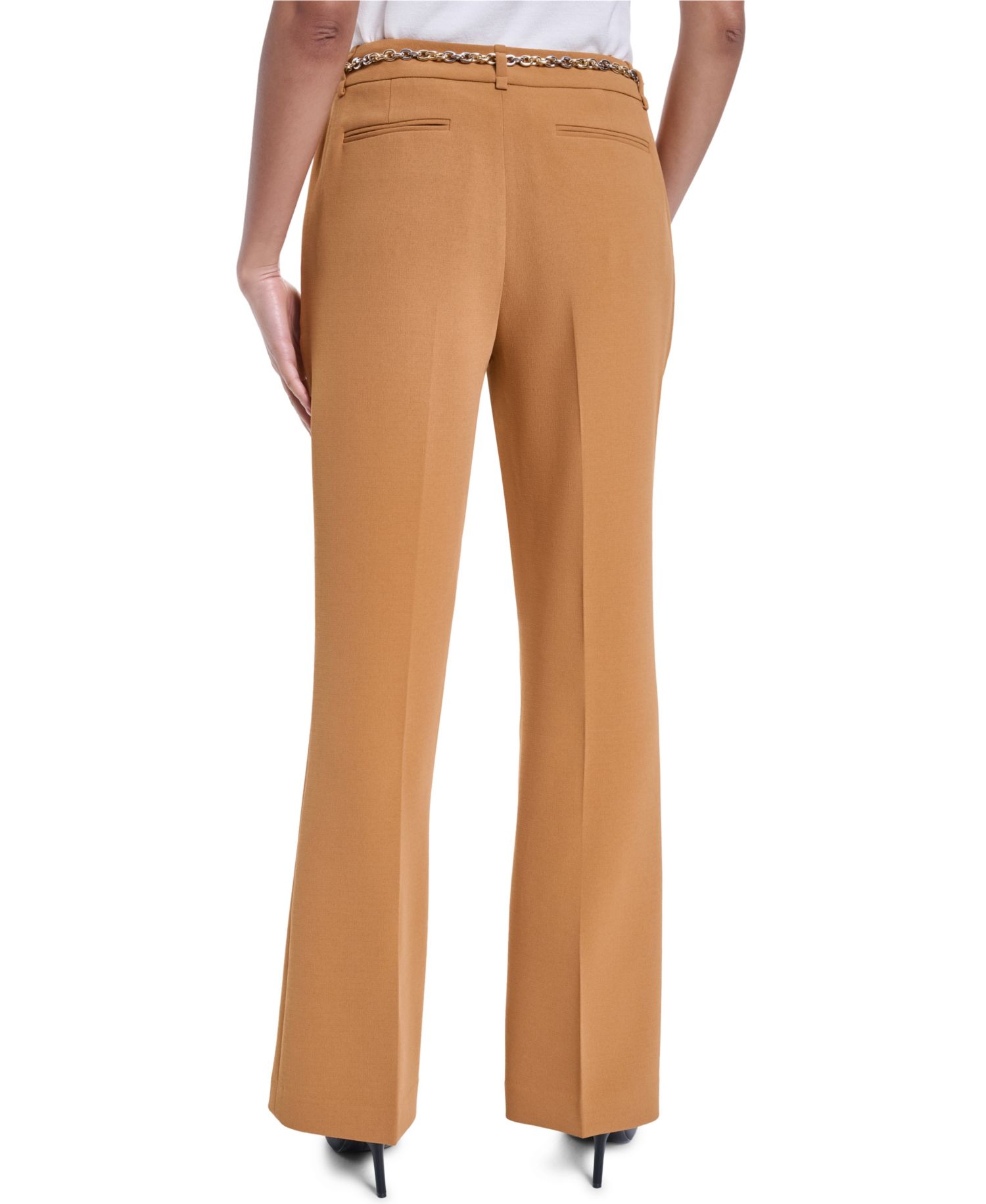 Women's Mid-Rise Chain Belt Pants