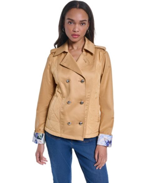 Женские куртки KARL LAGERFELD PARIS Women's Cropped Button-Front Jacket