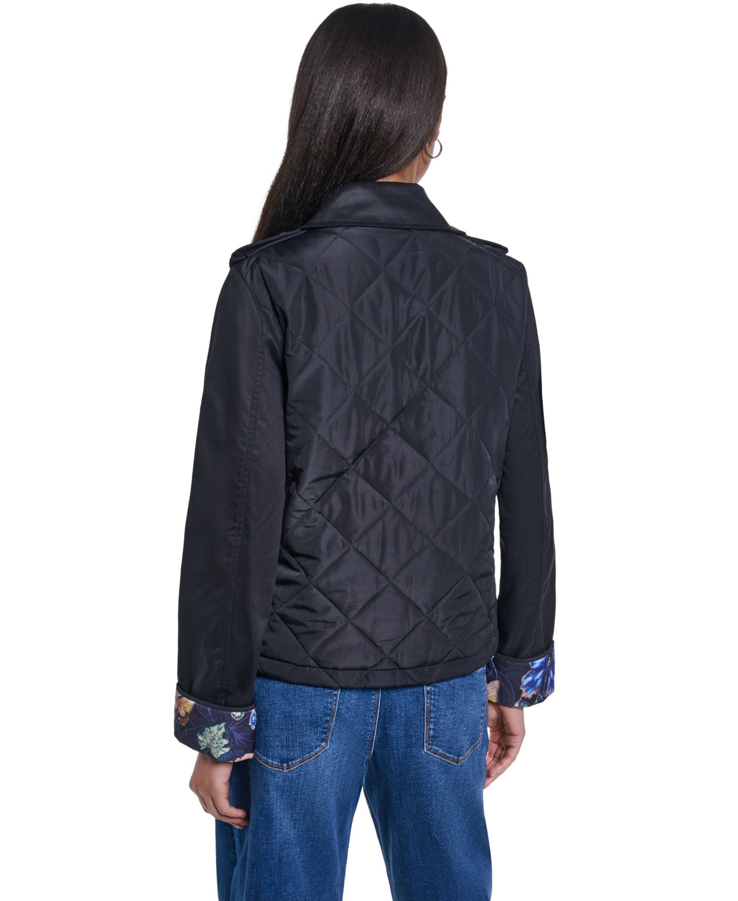 Petite Cropped Button-Front Jacket