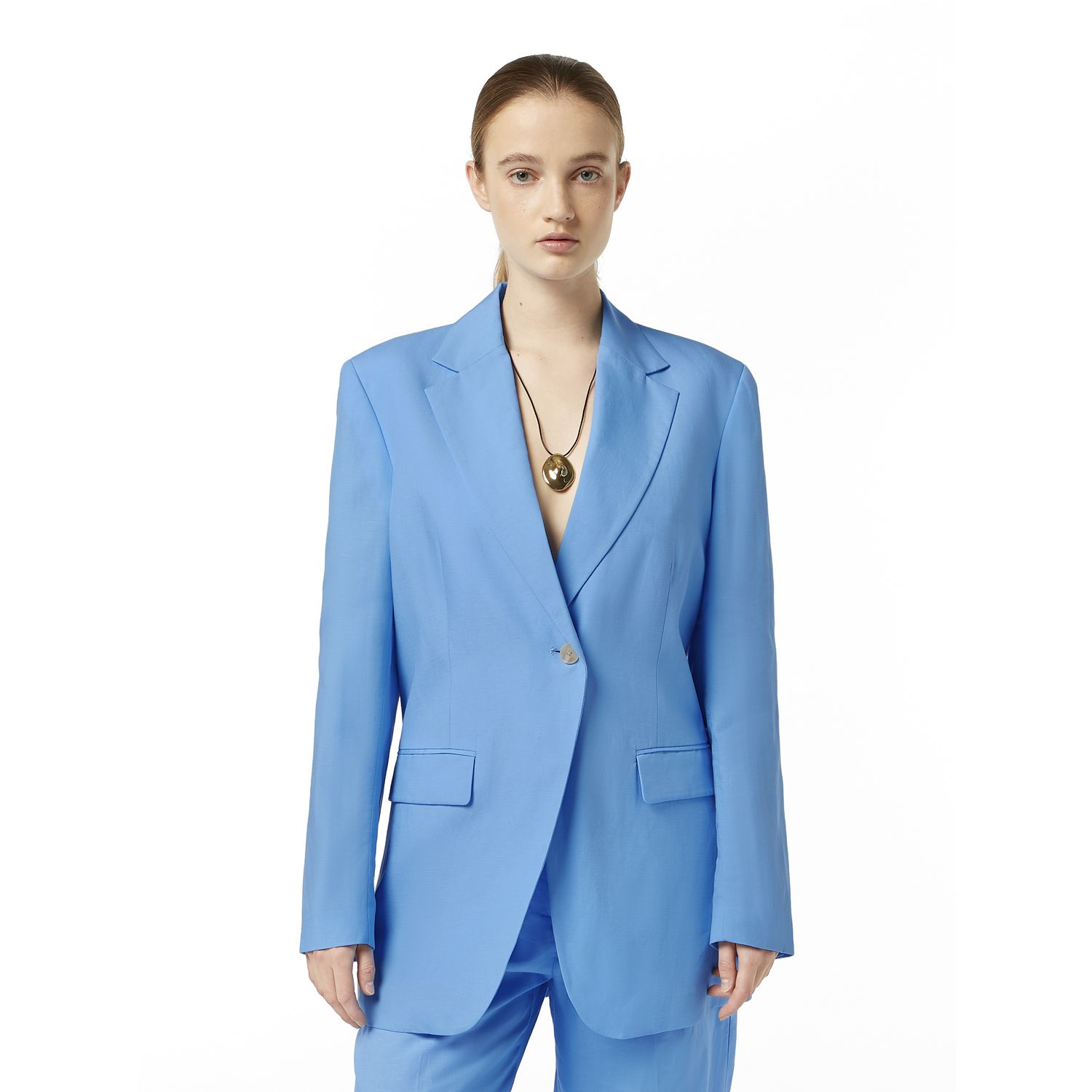 Women's Boyfriend Linen Blend Blazer