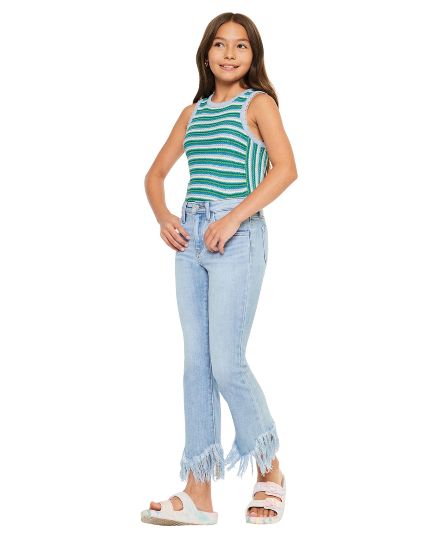 Big Girls Beth High Rise Crop Bootcut Jeans