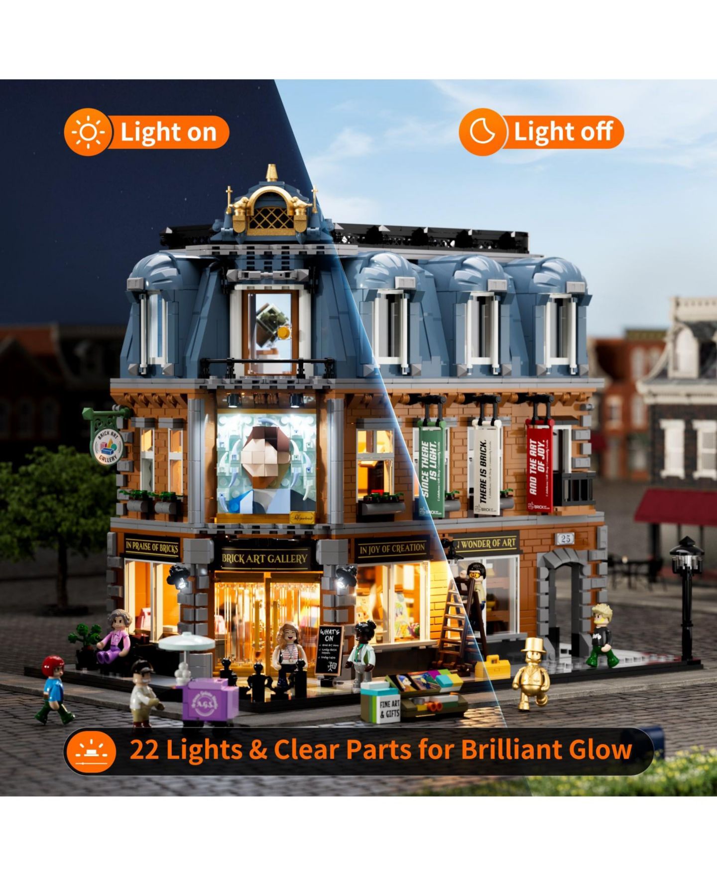 Детский конструктор Lumibricks Brick Art Gallery Lighted 3400-Piece Building Set, Ages 16+ — фото 5