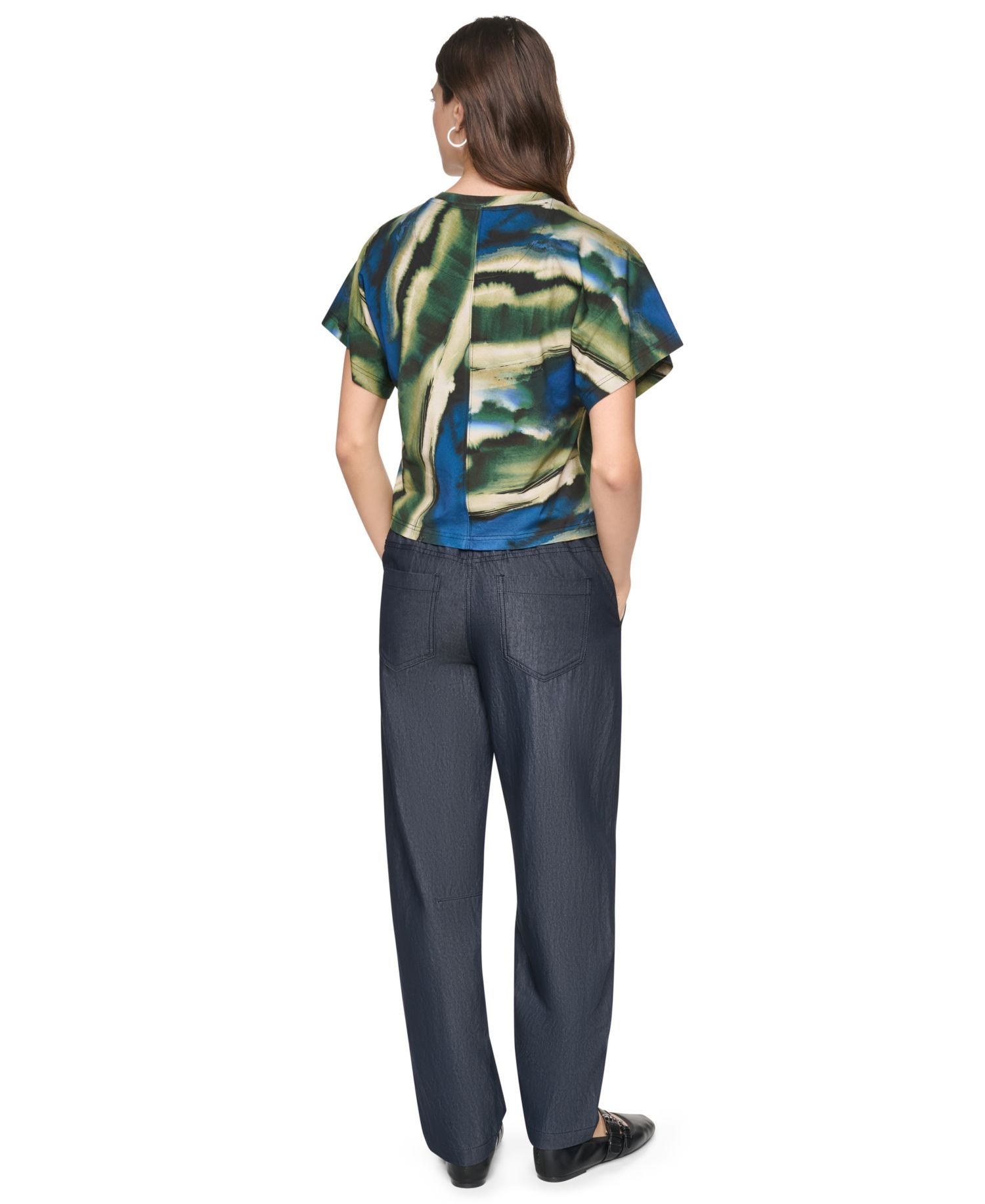 Women's Printed Wide-Sleeve T-Shirt