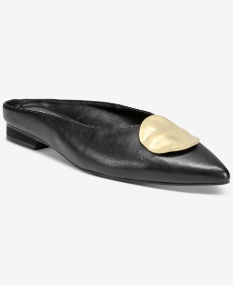 Женские сабо SMASH Shoes Naomi Mule Flats - Extended Sizes Available, цвет: Чёрный