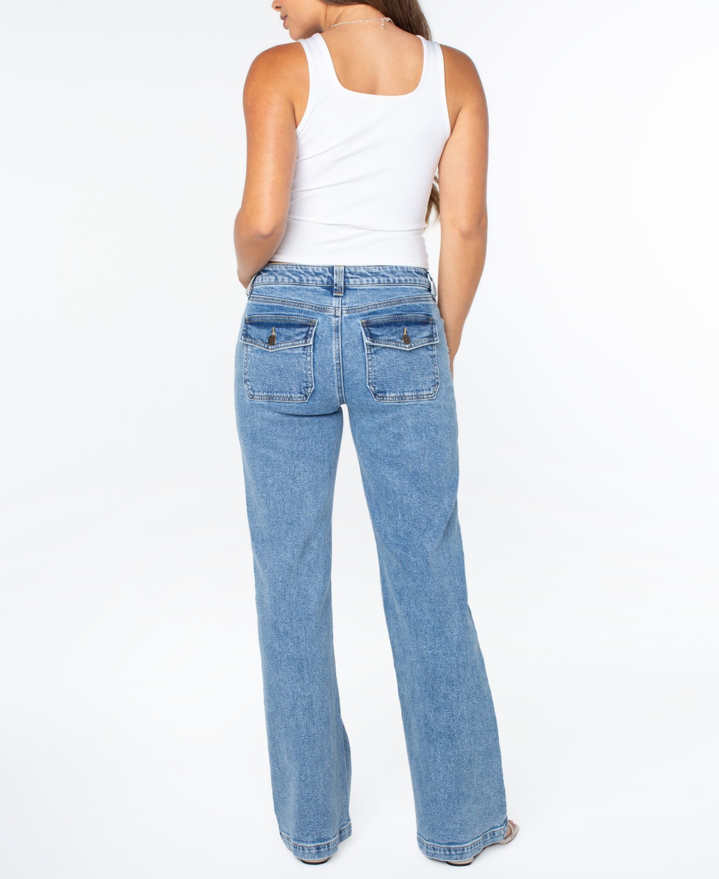 Женские джинсы Celebrity Pink Juniors' Relaxed Low-Rise Flare, цвет: Janora — фото 3