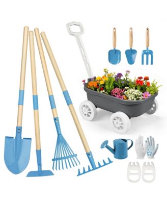 Children's Gardening Cart Set Outdoor Educational Toy Tool Gift Box The Perfect Choice for Beach Yard Play Safe and Durable