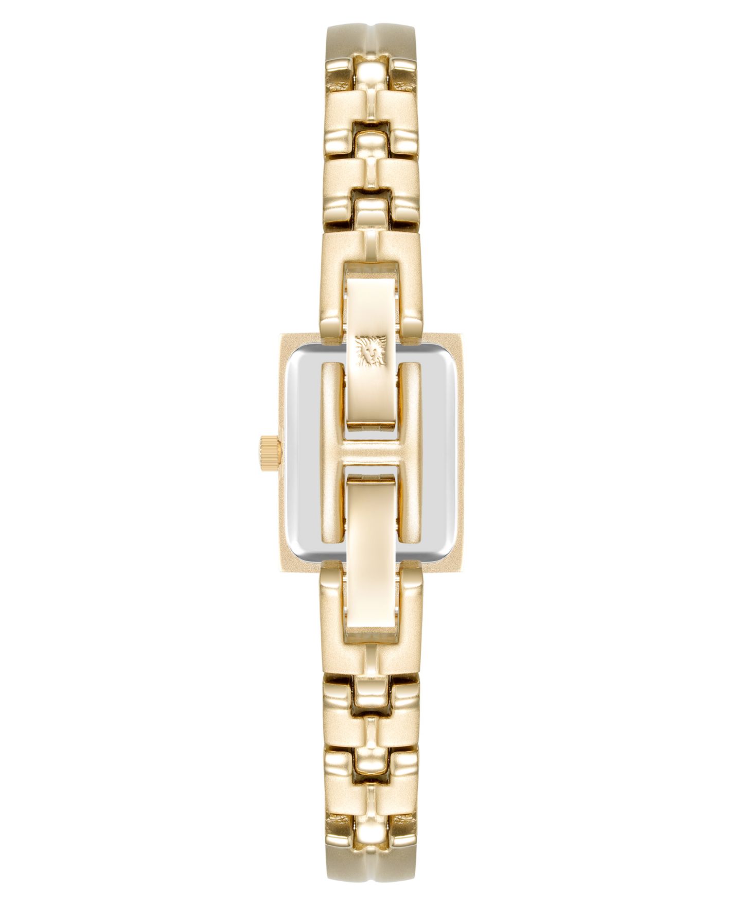 Женские часы Anne Klein Quartz Rectangle Gold-Tone Alloy Metal Bracelet Watch 16mm x 20mm — фото 2