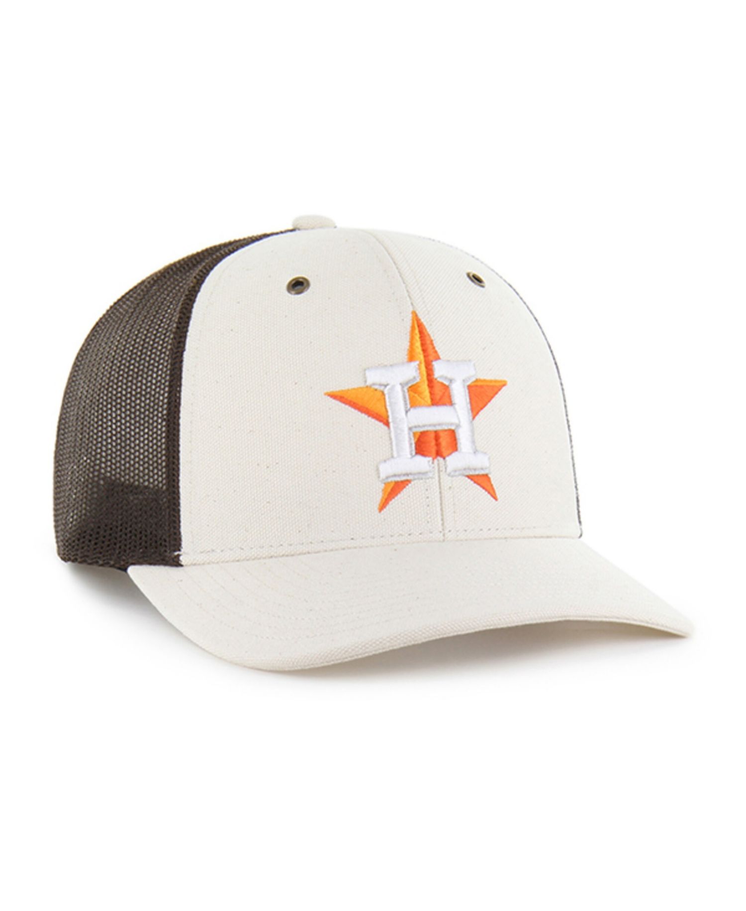 Carhartt x '47 Men's Natural/Brown Houston Astros Undyed Trucker Adjustable Hat