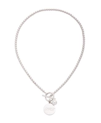 Lauren Ralph Lauren Sterling Silver Imitation Pearl Drop Necklace