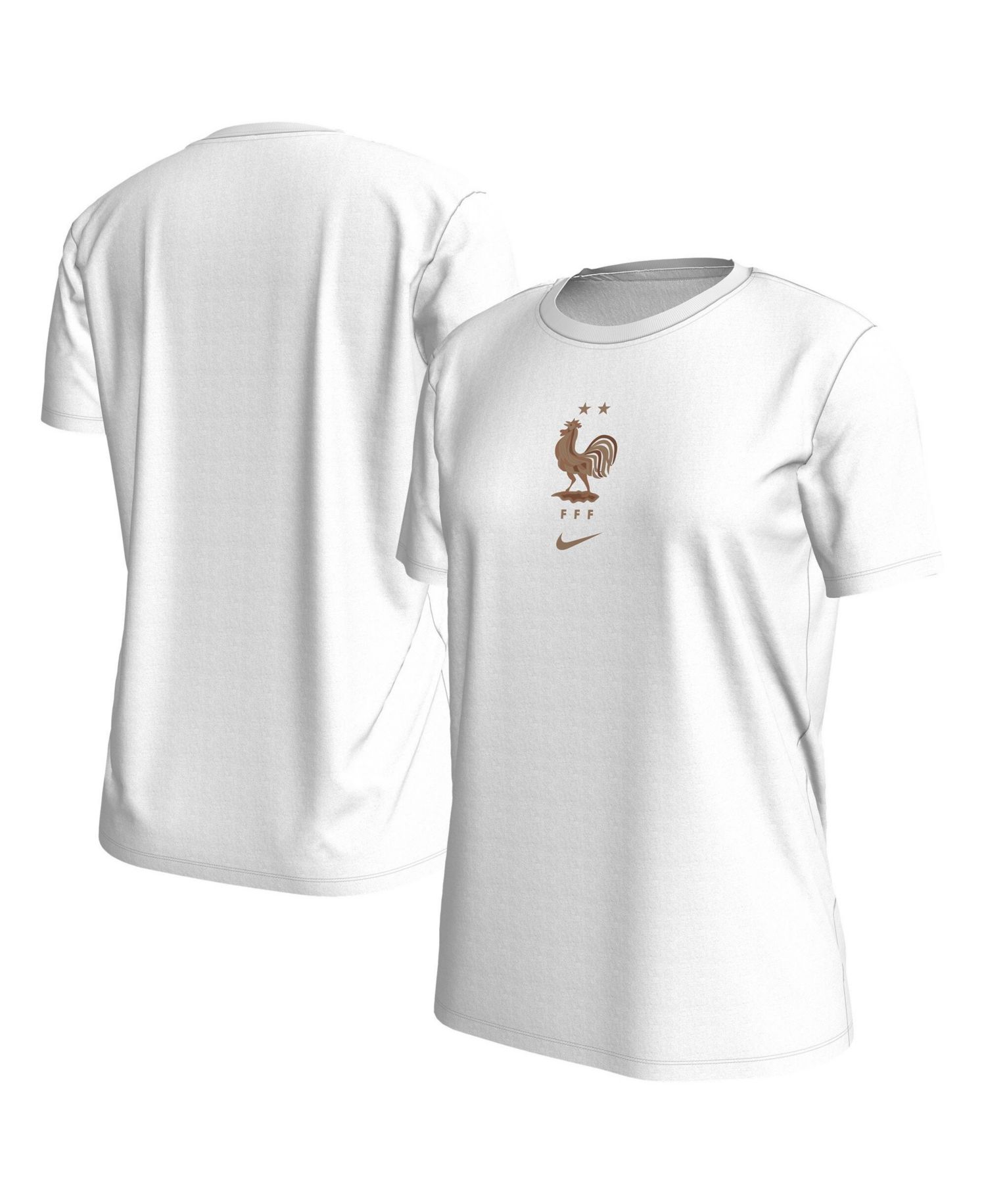 Women's White France National Team Crest T-Shirt